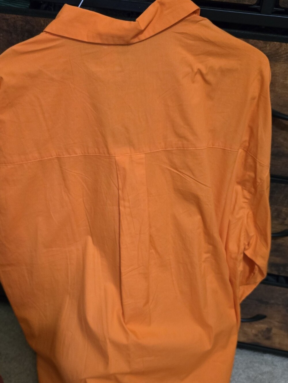 H&M Orange Women's Casual Button-Down Shirt - Picture 2 of 8